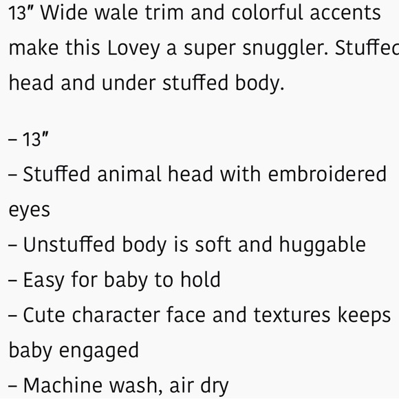 MARY Meyer Pebblesaurus Lovey Blue Triceratops Dinosaur Plush Security Blanket - Picture 9 of 11